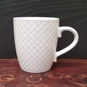 White Basketweave Mug